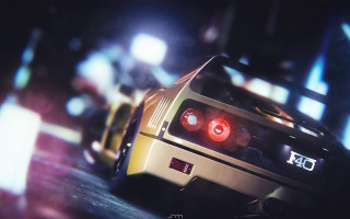 Blurry car red headlight bokeh - a blurry photo free wallpaper for desktop