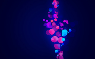 Blue background cross circles dots - volumetric free wallpaper