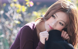 Red haired woman hat fashion - chen lu free wallpaper