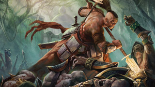 Man riding horse forest demon - a horse in a forest free wallpaper