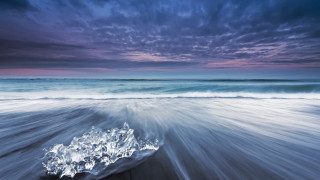Beach waves clouds rock sky - cloud and water free wallpaper