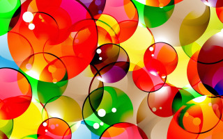 Colorful balloons bubbles abstract airbrush - free happy birthday wallpaper for desktop