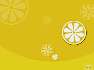Yellow background oranges lemon slices - the top of the image free wallpaper
