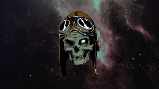 Skull helmet goggles galaxy stars - a helmet free wallpaper