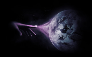 Hand light planet star milkyway - a hand free wallpaper for desktop