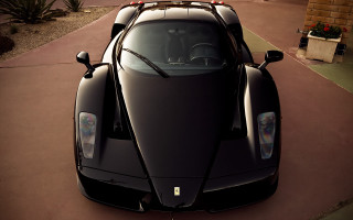 Black sports car driveway clock - a driveway next free wallpaper