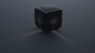Black cube light spotlight space - center free wallpaper