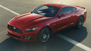 Red mustang parking lot driver - a red mustang mustang free wallpaper