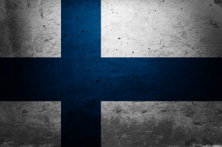 Blue white cross black white - akseli gallenkallela free wallpaper