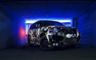 Camouflaged vehicle tunnel blue red - vehicle free wallpaper