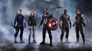 Avengers group stand front smoke - a group of avengers characters free wallpaper for desktop