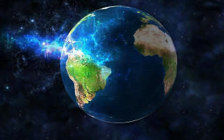 Earth stars space planet aurora - earth free wallpaper for desktop