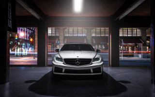 White car garage night cityscape - arlington nelson lindenmuth free wallpaper