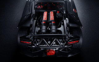 Car engine trunk redlight vorticism - extreme detail free wallpaper