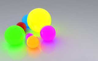 Neon balls white surface gray - ball free wallpaper