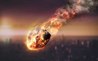 Fire dragon explosion city dusk - explosion free wallpaper for desktop