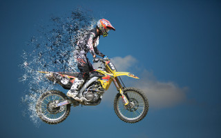 Man dirtbike splash helmet matte - artur grottger free wallpaper