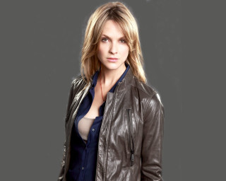 Woman leather jacket posing hands - clarice beckett free wallpaper