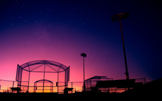 Purple blue sky stars aurora - night sky free wallpaper for desktop