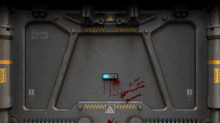 Metal door red blue light - bedwyr williams free wallpaper