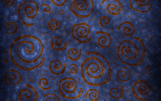 Blue swirly dots rose moon - vibrant color line free wallpaper