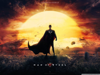 Man of steel sunset cape - a sunset free wallpaper for desktop