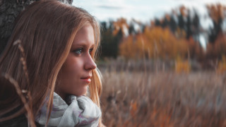 Girl long hair field fall - fall free wallpaper for desktop