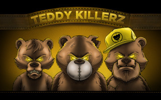 Three bears yellow eyes hats - a yellow hat free wallpaper
