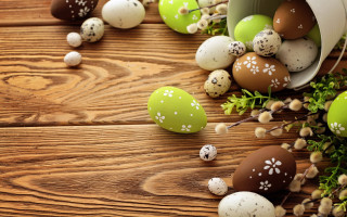 Wooden table eggs flowers coffee - hd wallpaper free wallpaper