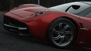 Red sports car street fence - a fence and a fenced in area free wallpaper for desktop