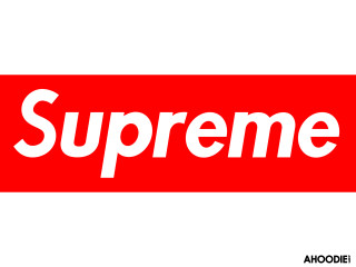Supreme sticker red white silk - white letter free wallpaper