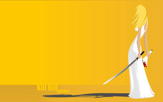 Woman white dress sword rose - a yellow wall free wallpaper