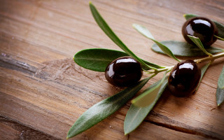 Two olives wooden table knife - cutting free wallpaper