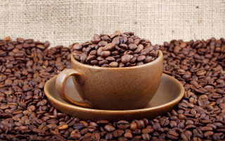 Coffee beans saucer burl sack - a saucer free wallpaper