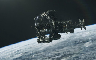 Space station earth view sunrise - a space station in the middle of the earth free wallpaper