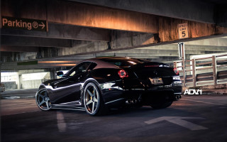 Black sports car parking garage 10 - a pole free wallpaper for desktop