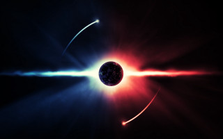 Black hole red blue light 6 - a black hole free wallpaper for desktop