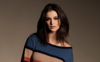 Woman long hair striped sweater - sweater free wallpaper