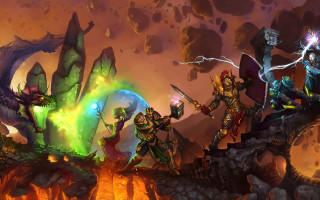 Fantasy battle fire dragon armor - a fantasy setting free wallpaper