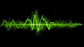 Green soundwave black background glowing - andries stock free wallpaper for desktop