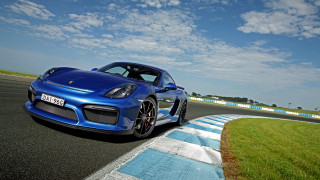 Blue sports car race track 3 - free cars wallpaper