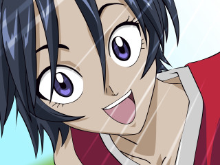 Cartoon person blue eyes red - vanita free wallpaper