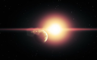 Bright sun dark sky astronaut - a bright sun free wallpaper