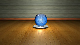 Blue egg handprint wooden floor - a wooden floor free wallpaper