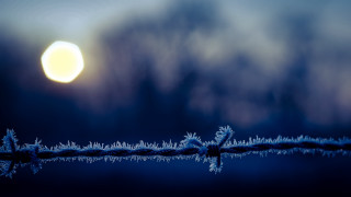 Snow fence fullmoon night clouds - a dark sky free wallpaper
