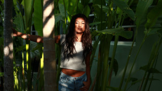 Woman bamboo forest denim jewelry - daphne allen free wallpaper