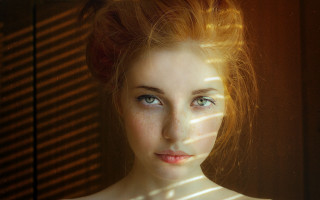Freckled woman blueeyes shadow art - hair free wallpaper