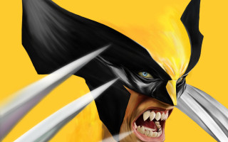 Wolverine sword action painting yellow - a black mask free wallpaper for desktop