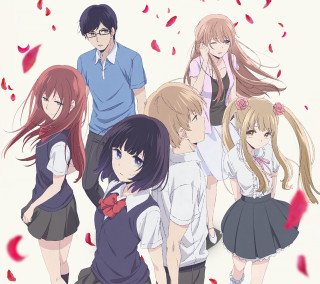 Anime group characters white background - the floor free wallpaper for tablet