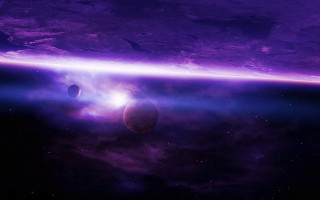 Purple space scene astronaut horizon - the horizon free wallpaper